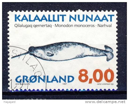 #Greenland 1997. Whales (2). Michel 308x. Cancelled (o) - Oblitérés