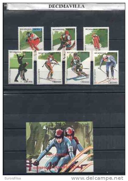 NICARAGUA, ALBERTVILLE 92, 1989, A1293/99 - H.B. 191 - Invierno 1992: Albertville