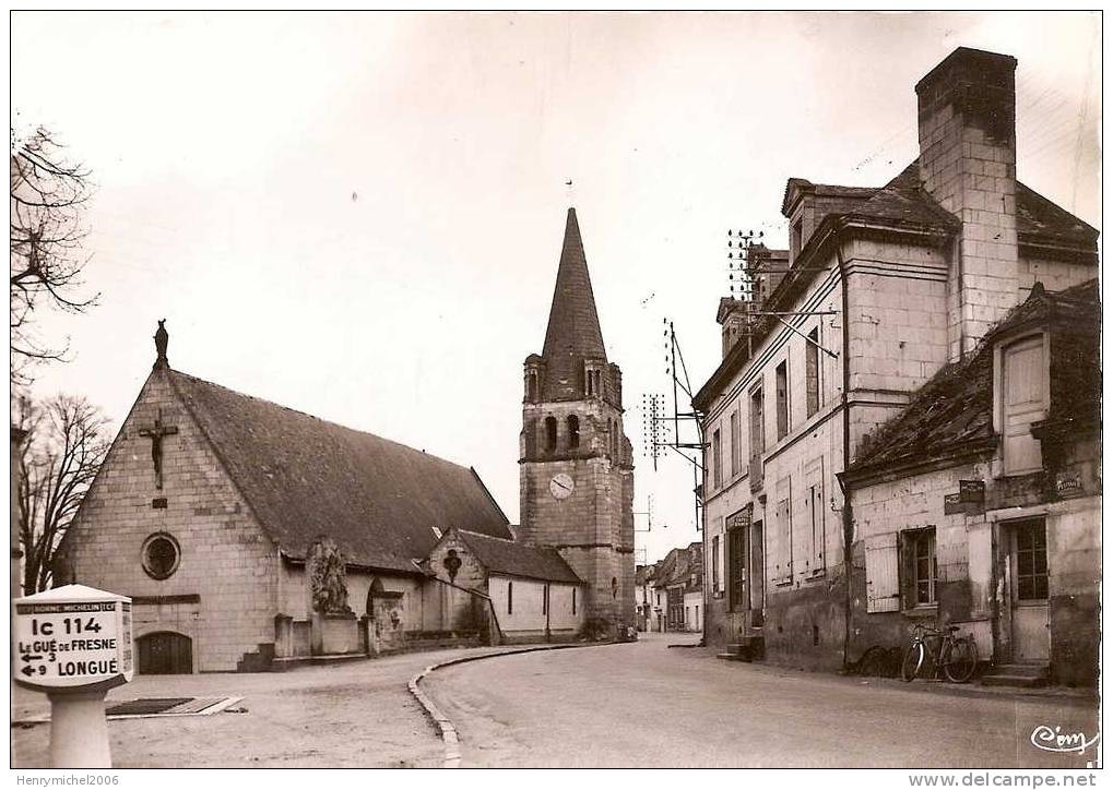 St Martin La Place , Place De L'église Vers Longué , Le Gué De Fresne , Cholet Angers Saumur, Ed Combier - Other & Unclassified