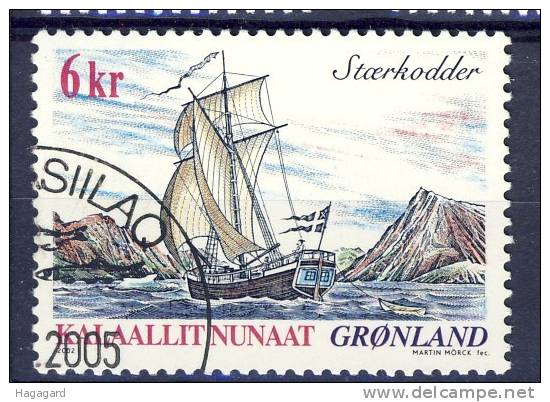 #Greenland 2002. Ships (1).  Michel 383.  Cancelled (o) - Used Stamps
