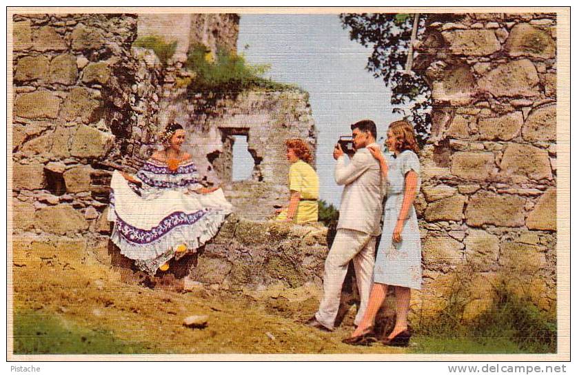 Costume Traditionnel - Old Panama - Linen Toilée - 1950s - Non Circulée - Panamá