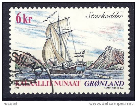 #Greenland 2002. Ships . Michel 384. Cancelled (o) - Usados