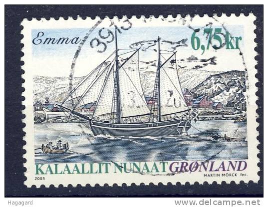 #Greenland 2003. Ships . Michel 407. Cancelled (o) - Used Stamps