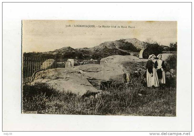 - FRANCE 56 .  LOCMARIAQUER . LE MENHIR BRISE DE MANE HOËRK - Dolmen & Menhire