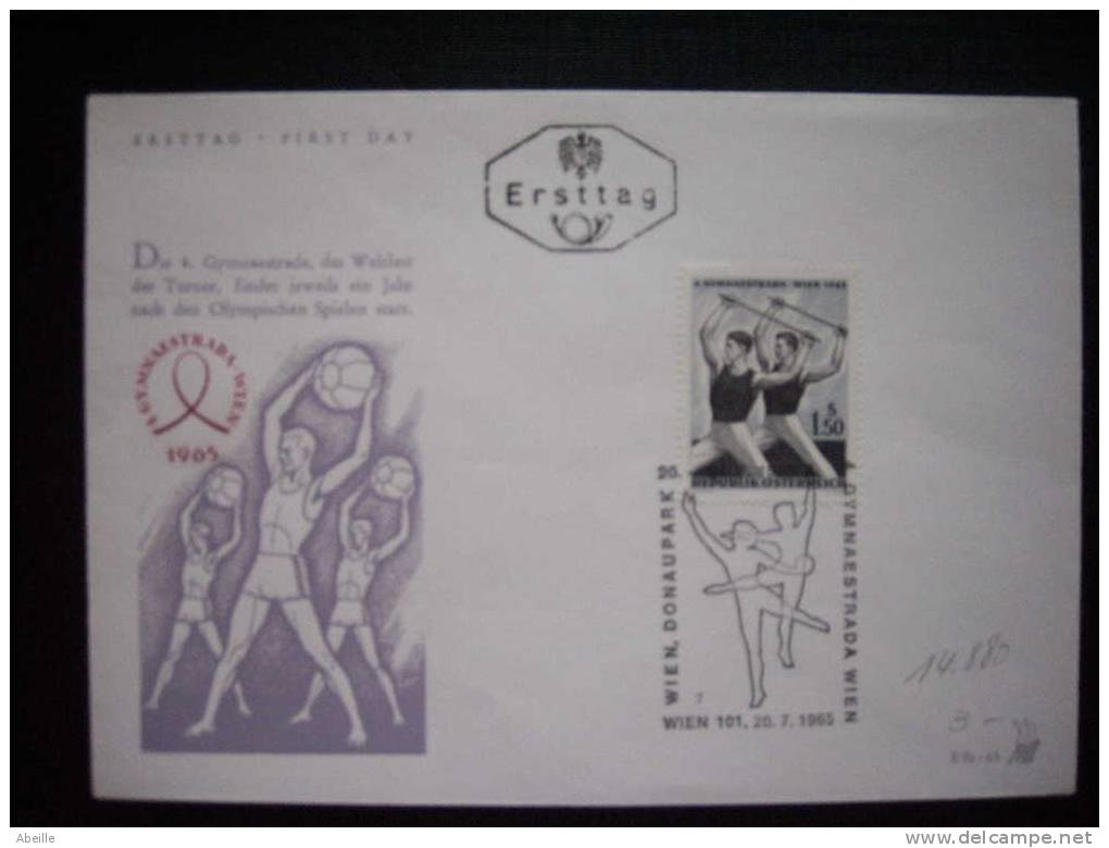 14/879   FDC    AUTRICHE - Gymnastique