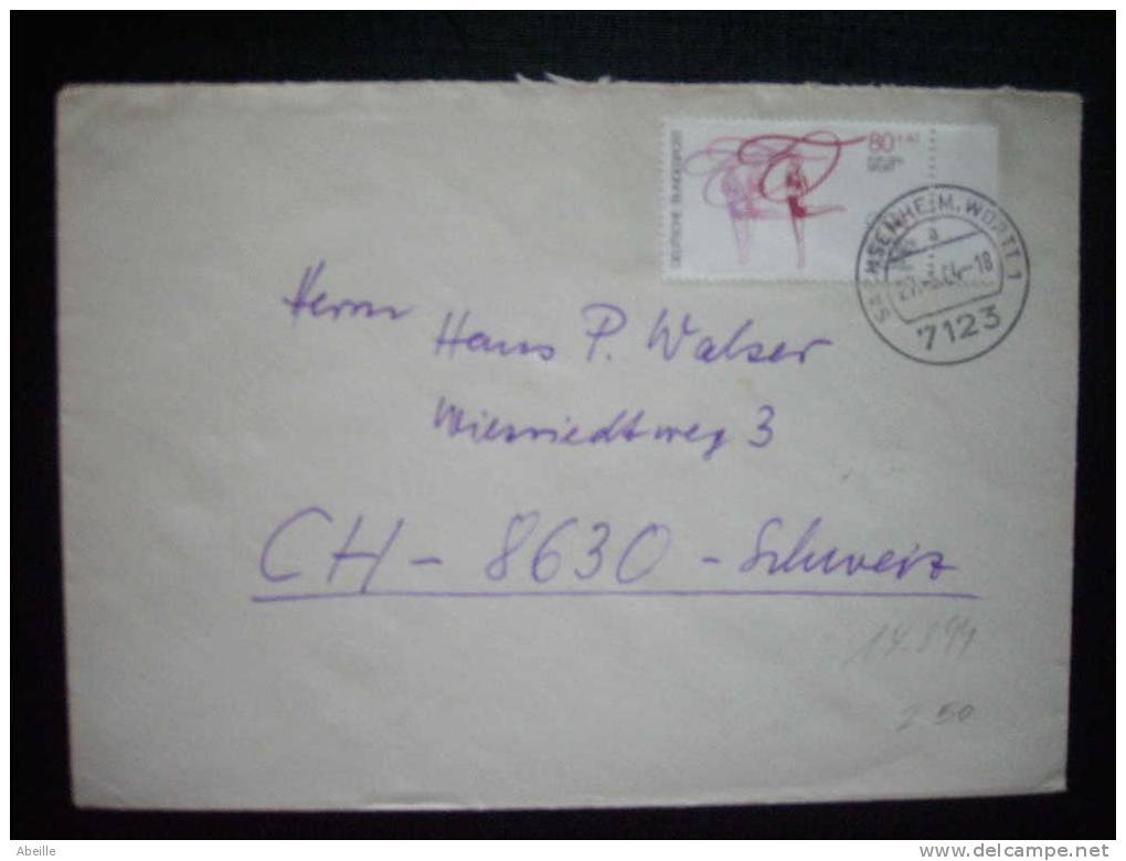 14/894   LETTRE  ALLEMAGNE - Gymnastique