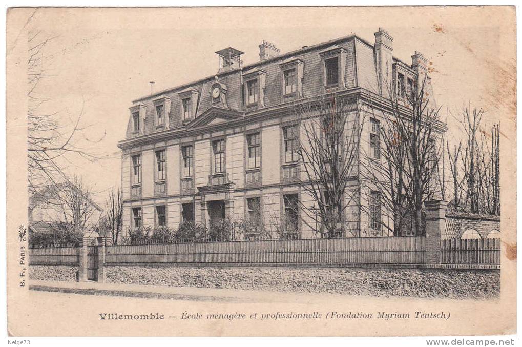 Cpa Du 93 - Villemomble - Ecole Ménagère Et Professionnelle (fondation Myriam Teusch) - Villemomble