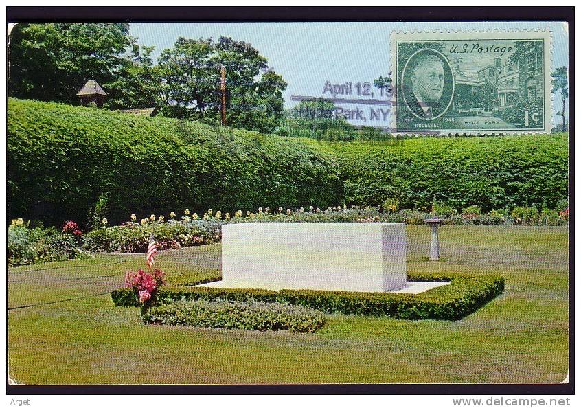 Carte-Maximum ETATS UNIS, N°Yvert 482 (Roosevelt) Obl  Hyde Park 1995 - Maximum Cards