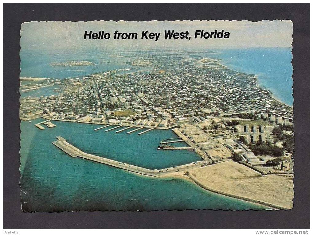 KEY WEST FLORIDA - HELLO FROM KEY WEST FLORIDA - POSTMARKED 1981 - Key West & The Keys