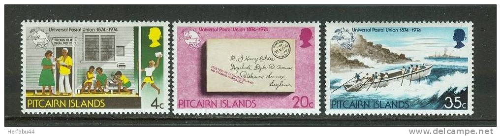 Pitcairn Islands    Union Postal Universal    Set   SC# 141-43 Mint - U.P.U.