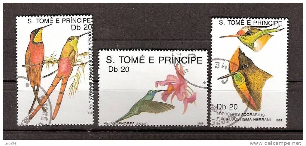 SERIE OBLITÉRÉE- S. TOMÉ E PRINCIPE - THEME : OISEAUX EXOTIQUES / COLIBRIS - Hummingbirds