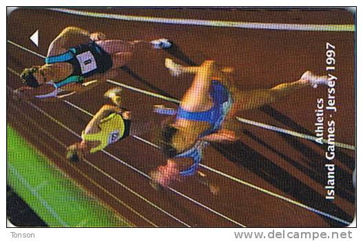 Jersey, 53 JER J,  £2, Island Games - Jersey 1997, Athletics, Sport. - [ 7] Jersey Und Guernsey