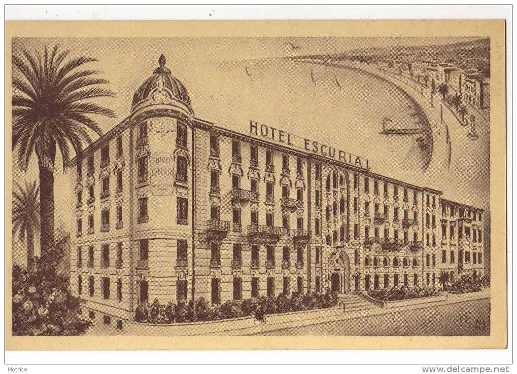 NICE    -     Hôtel Escurial;15 Avenue G Clemenceau. - Cafés, Hoteles, Restaurantes