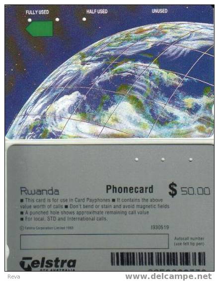 RWANDA $50 EARTH VIEW FROM  SPACE WAR ARMY PEACEKEEPERS 1993  ONLY  ISSUE !!!  RWA-02 - Rwanda