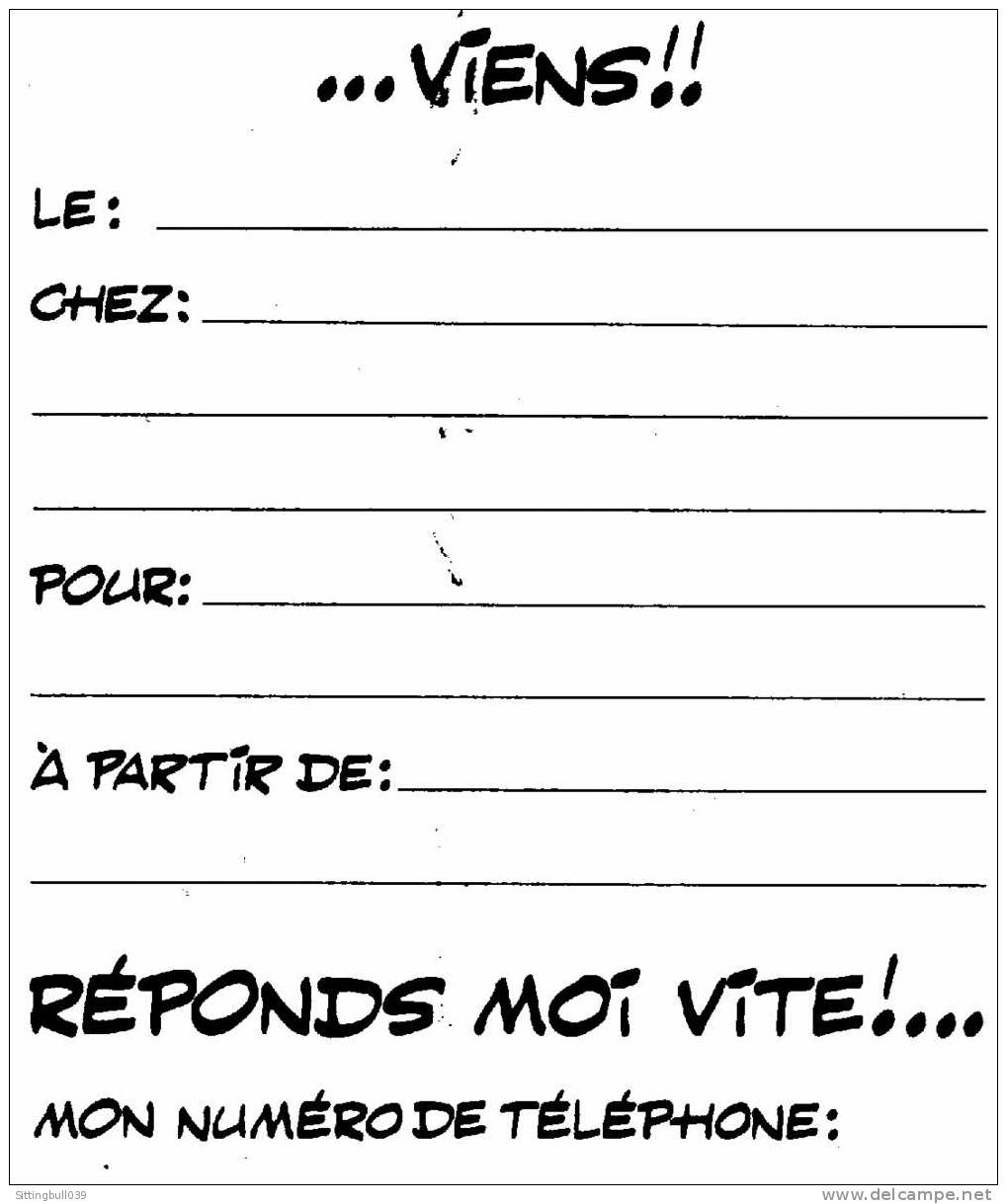 ASTERIX. CARTE INVITATION. AVEC PANORAMIX. Ed. CARLTON / Ed. Albert René / GOSCINNY -UDERZO. 1995. épuisée ! - Asterix