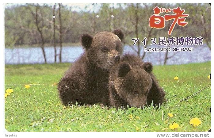 TARJETA DE JAPON  DE UNOS OSOS   (BEAR-OSO) - Otros & Sin Clasificación