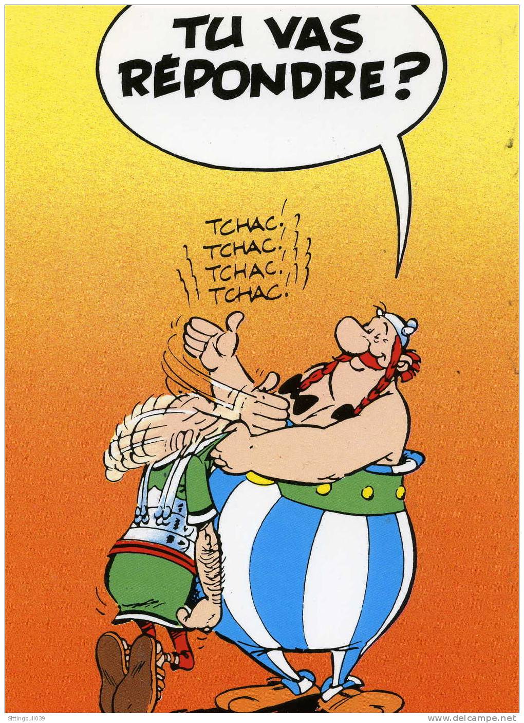 ASTERIX. CARTE POSTALE SERIE ASTERIX. BD 28. Ed. ADMIRA / Ed. Albert René / GOSCINNY -UDERZO. 1989 - Asterix