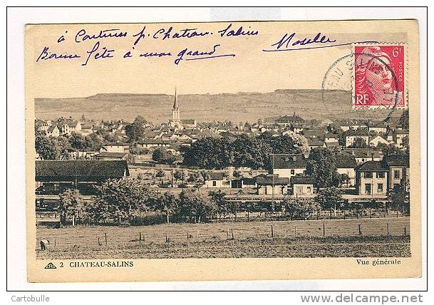 CHATEAU SALINS - 2 Vue Générale - 1948 CAP éd - MOSELLE LORRAINE - R6130509 - Chateau Salins