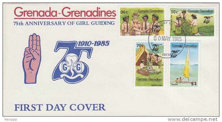 Grenada Grenadines-1985 75th Anniversary Girl Guides FDC - Other & Unclassified