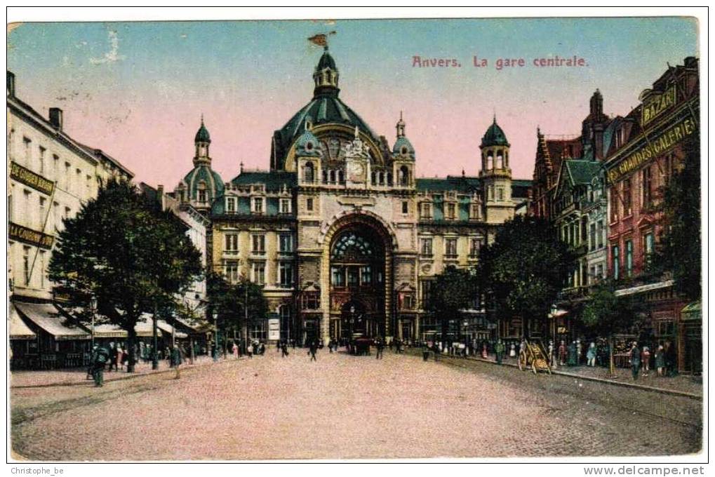 Oude Postkaart Antwerpen Anvers La Gare Centrale (pk730) - Antwerpen