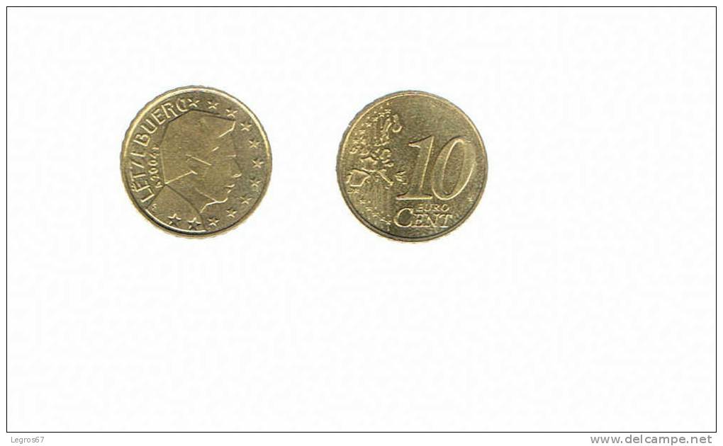 PIECE DE 10 CT EURO LUXEMBOURG 2004 - Luxemburgo