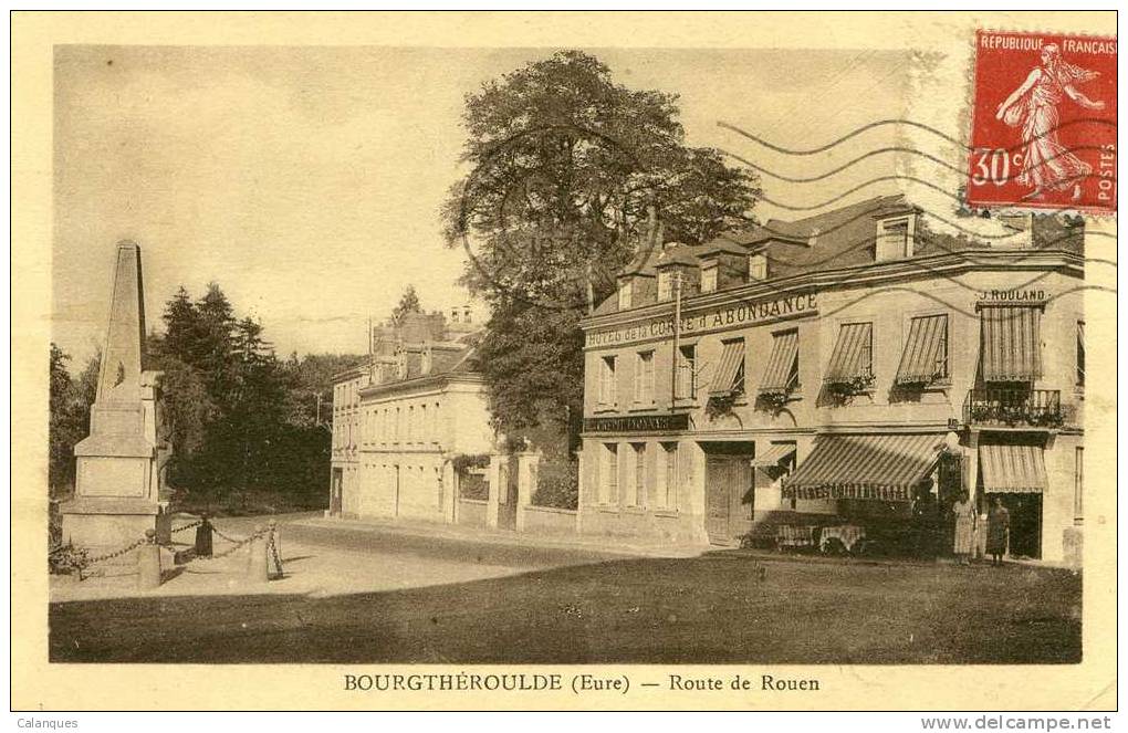 CPA Bourgthéroule - Route De Rouen - Bourgtheroulde