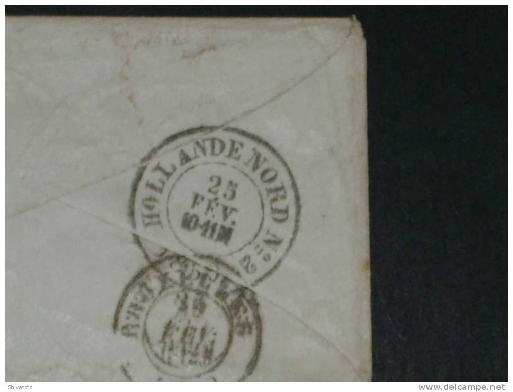 (895) Stampless Cover From Gravenhage  To Bruxelles Via Hollande-Nord2 1859 - ...-1852 Préphilatélie