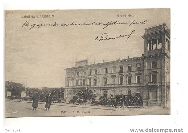 Toscana VIAREGGIO Grand Hotel 1905 Viaggiata - Formato Piccolo - Manca Francobollo - Viareggio