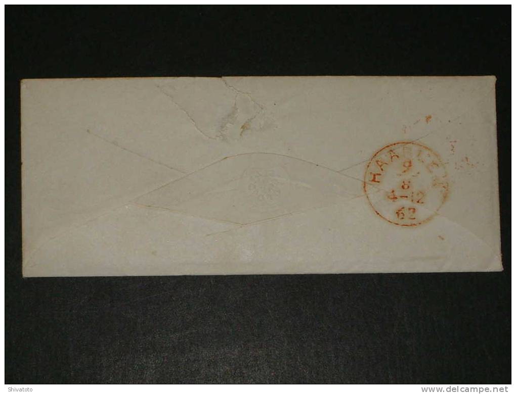 (910) Stampless Cover From Alkmaar  To Haarlem 1862 - Damage - ...-1852 Préphilatélie