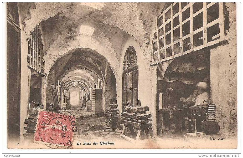 Algérie  :   Le Souk  Des  Chéchias - Scene & Tipi