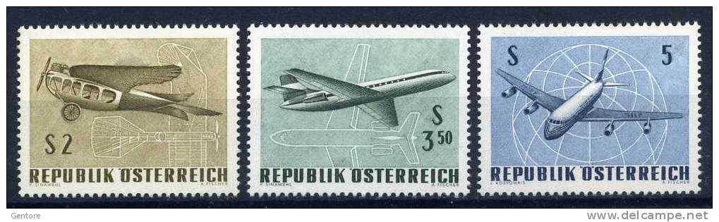 1968  AUSTRIA  Air Set  Cpl Set Of 3 Value Unificato  Cat. N° A63/A65  Mint Never Hinged - Autres & Non Classés