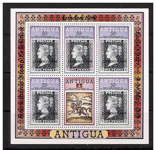 Antigua.MNH. London World Exibition.Overprinted.4 Scans. Sheets. - Antigua E Barbuda (1981-...)