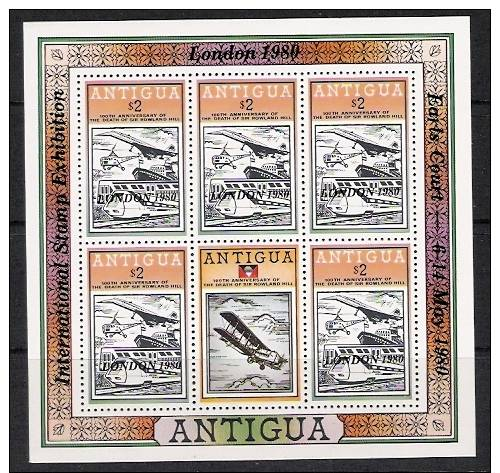 Antigua.MNH. London World Exibition.Overprinted.4 Scans. Sheets. - Antigua E Barbuda (1981-...)