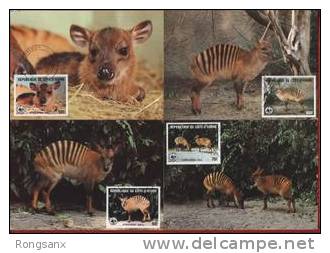 1985 WWF COTE D'IVOIRE ZEBRA DUIKER MC - Cartes-maximum