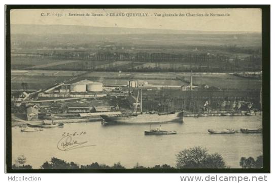 76 GRAND QUEVILLY (le) Vue Générale Des Chantiers De Normandie - Bateau - Le Grand-Quevilly