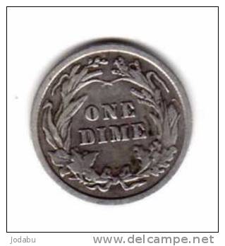 One Dime En Argent De 1911 Usa - 1892-1916: Barber