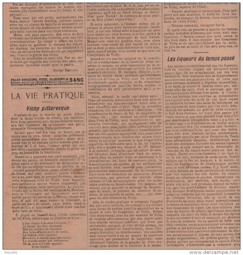 LE PETIT JOURNAL 20 JUIN 1897 - CATASTROPHE DE VOIRON - CRETE NOS SOLDATS A LA CANEE - LIQUEURS - VICHY PITTORESQUE - Le Petit Journal