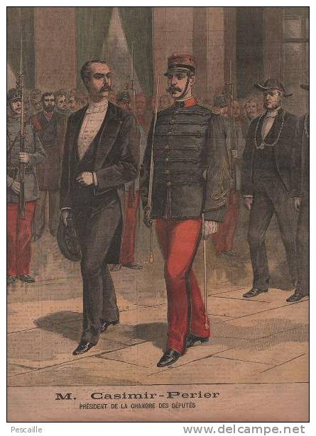LE PETIT JOURNAL 28 JANVIER 1893 - GENERAL LOIZILLON MINISTRE DE LA GUERRE - CASIMIR PERIER PRESIDENT CHAMBRE DEPUTES - Le Petit Journal