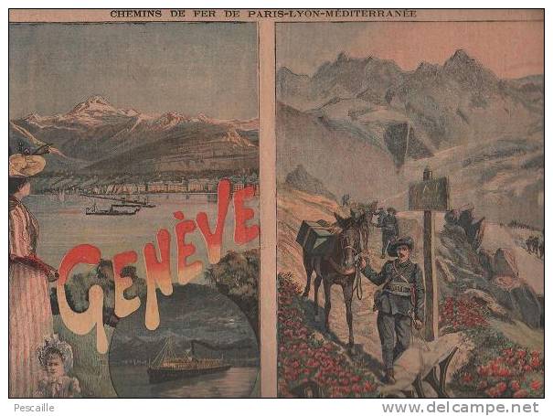 LE PETIT JOURNAL 30 JUILLET 1894 - CASERIO ASSASSIN DE CARNOT - PUB CHEMINS DE FER PLM ALGERIE GENEVE ZERMATT - PELVOUX - Le Petit Journal