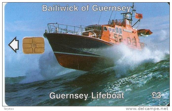 GUE-8  TARJETA DE GUERNSEY DEL SERVICIO DE RESCATE - [ 7] Jersey Und Guernsey