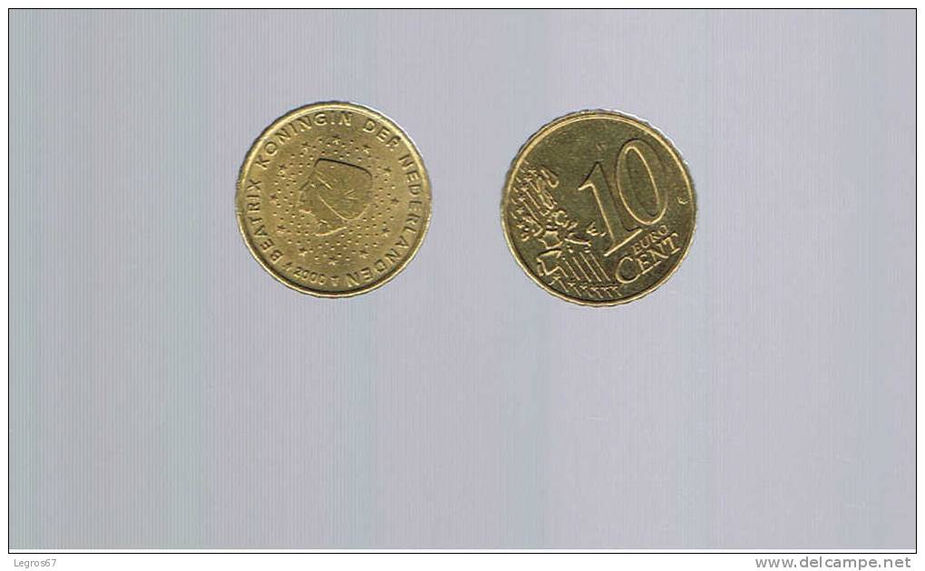 PIECE DE 10 CT EURO PAYS BAS 2000 - Nederland