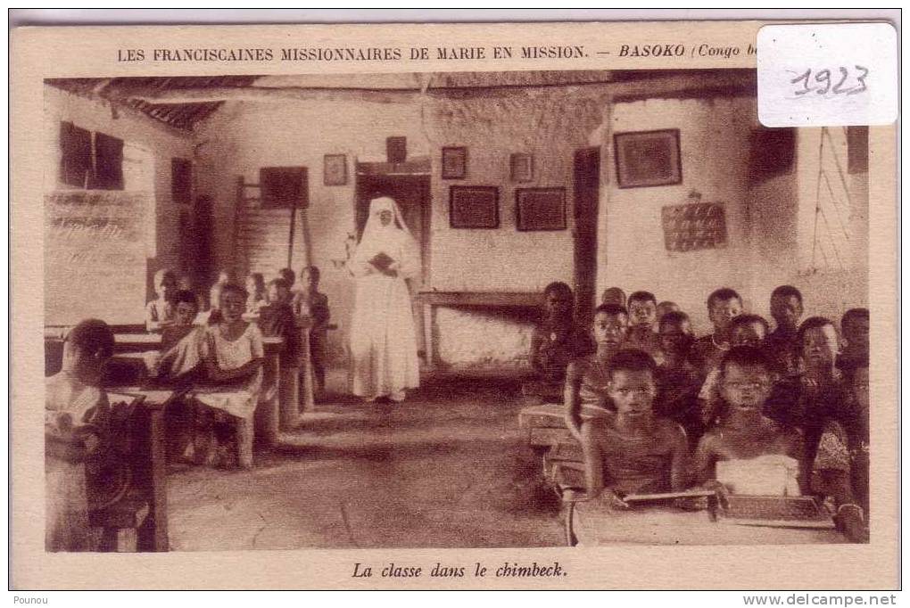 - CONGO - BASOKO - LES FRANCISCAINES MISSIONNAIRES DE MARIE EN MISSION - ARDOISE (1923) - Other & Unclassified