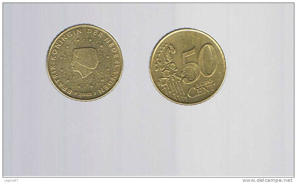 PIECE DE 50 CT EURO PAYS BAS 2002 - Paesi Bassi