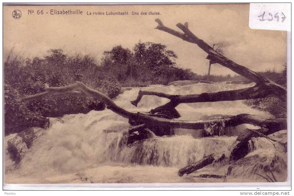 - CONGO - ELISABETHVILLE - LA RIVIERE LUBUMBASHI - UNE DES CHUTES (1947) - Other & Unclassified