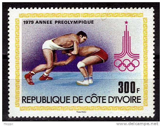 COTE D 'IVOIRE   N° 515   * *    JO 1980   Lutte - Worstelen