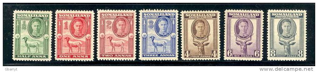 Somaliland Protectorate Scott #  96 - 103 Mint Very Lightly Hinged  VF Short Set...................................C26 - Somalilandia (Protectorado ...-1959)