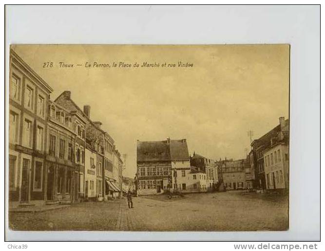 005933  -  THEUX  -  Le Perron, La Place Du Marché Et Rue Vinâve - Theux
