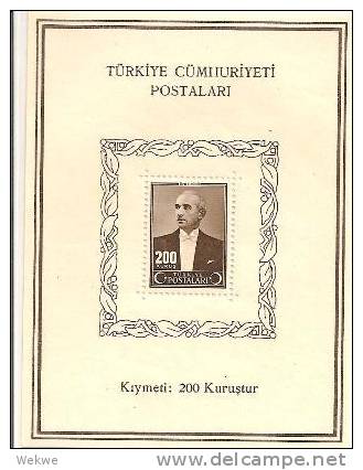 Tur Mi.nr. 1133/ / -  TÜRKEI -(Block 2) ** Ismet Inönü 1943 MNH - Blocks & Kleinbögen