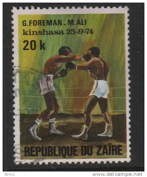 Zaire, Scott # 808 Used Boxing, Foreman-Ali, 1974 - Oblitérés