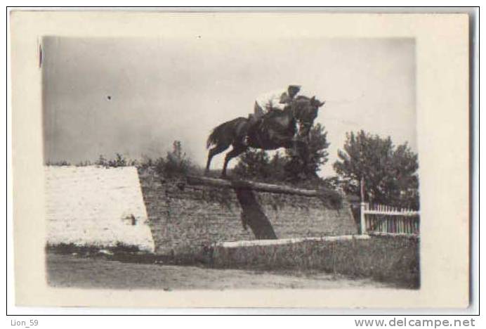 MILITARY Bulgaria CAVALLERY OFFICER Al. Boyadjiev & HORSE Photo 1932 / 061182 - Hippisme